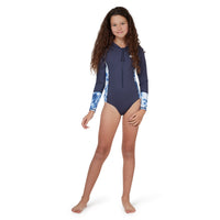 GIRLS NAVY TIE DYE SURFSUIT