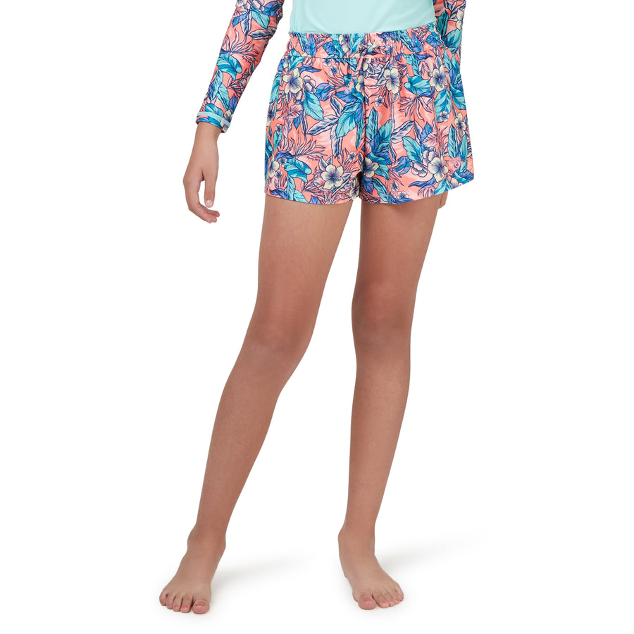 GIRLS TROPICAL PRINT BOARDSHORT