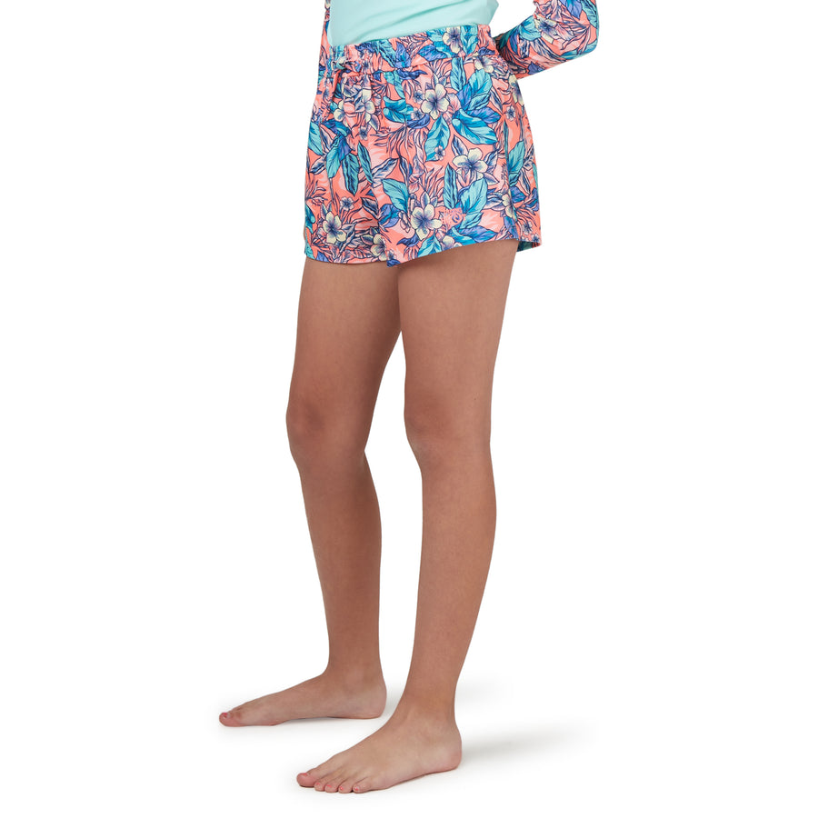 GIRLS TROPICAL PRINT BOARDSHORT