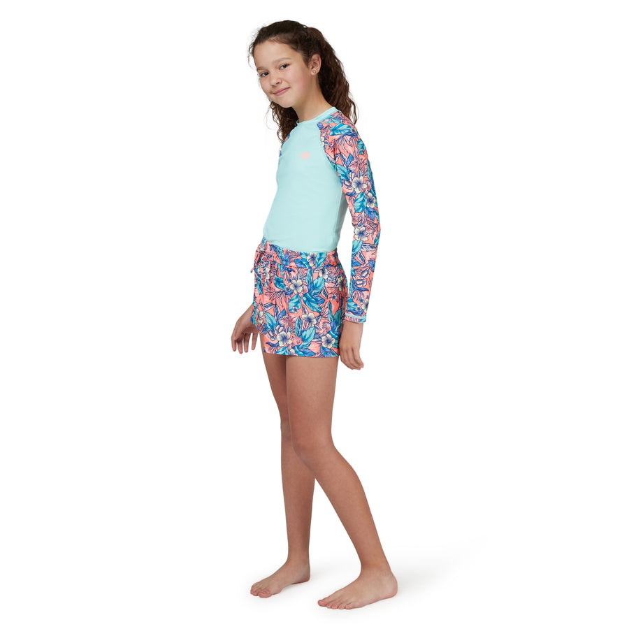GIRLS TROPICAL PRINT BOARDSHORT