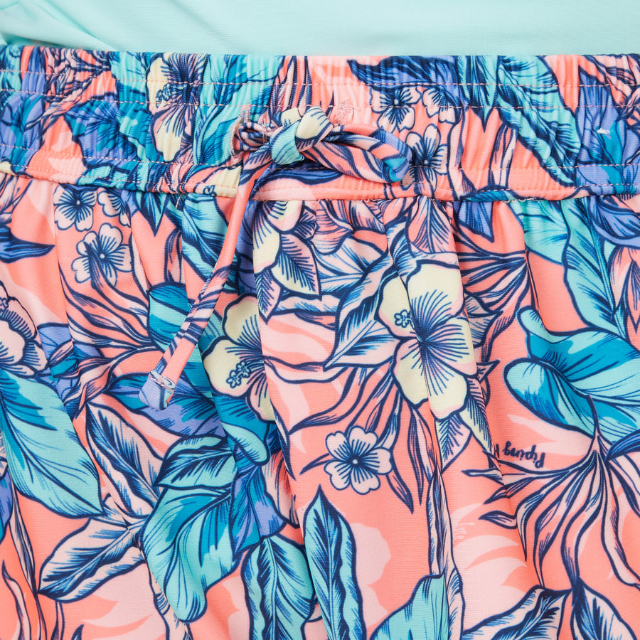 GIRLS TROPICAL PRINT BOARDSHORT
