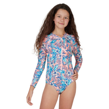 GIRLS TROPICAL PRINT SURFSUIT