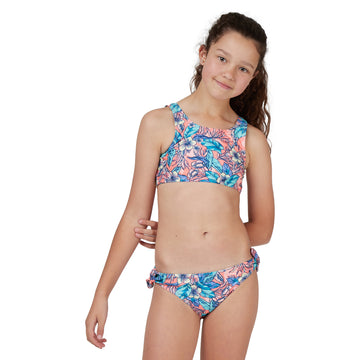 GIRLS TROPICAL PRINT BIKINI SET