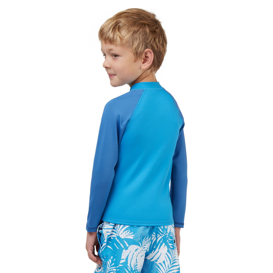 BOYS ZIP FRONT RASHVEST WITH UP50+ SUN PROTECTION