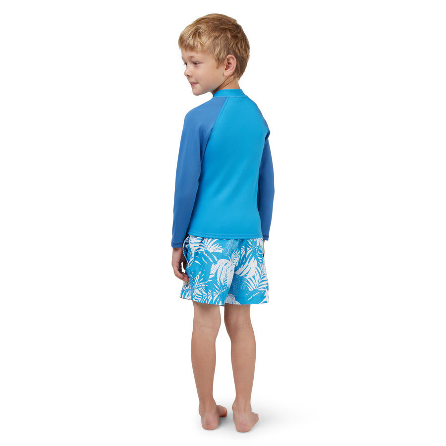 BOYS ZIP FRONT RASHVEST WITH UP50+ SUN PROTECTION