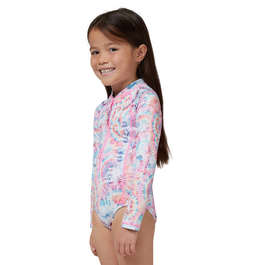 GIRLS RAINBOW TIE DYE SURFSUIT