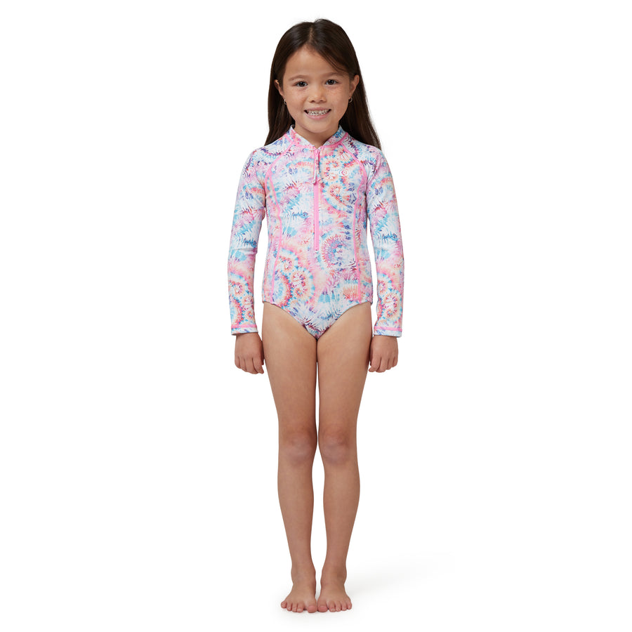 GIRLS RAINBOW TIE DYE SURFSUIT