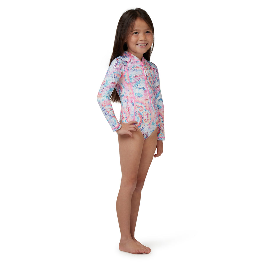GIRLS RAINBOW TIE DYE SURFSUIT
