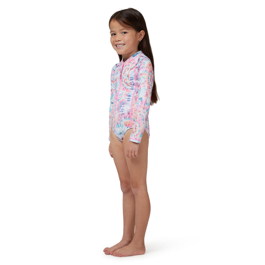 GIRLS RAINBOW TIE DYE SURFSUIT