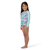 GIRLS ZIP FRONT RASH VEST SET WITH UPF50+ SUN PROTECTION