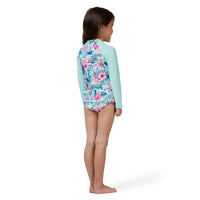 GIRLS ZIP FRONT RASH VEST SET WITH UPF50+ SUN PROTECTION